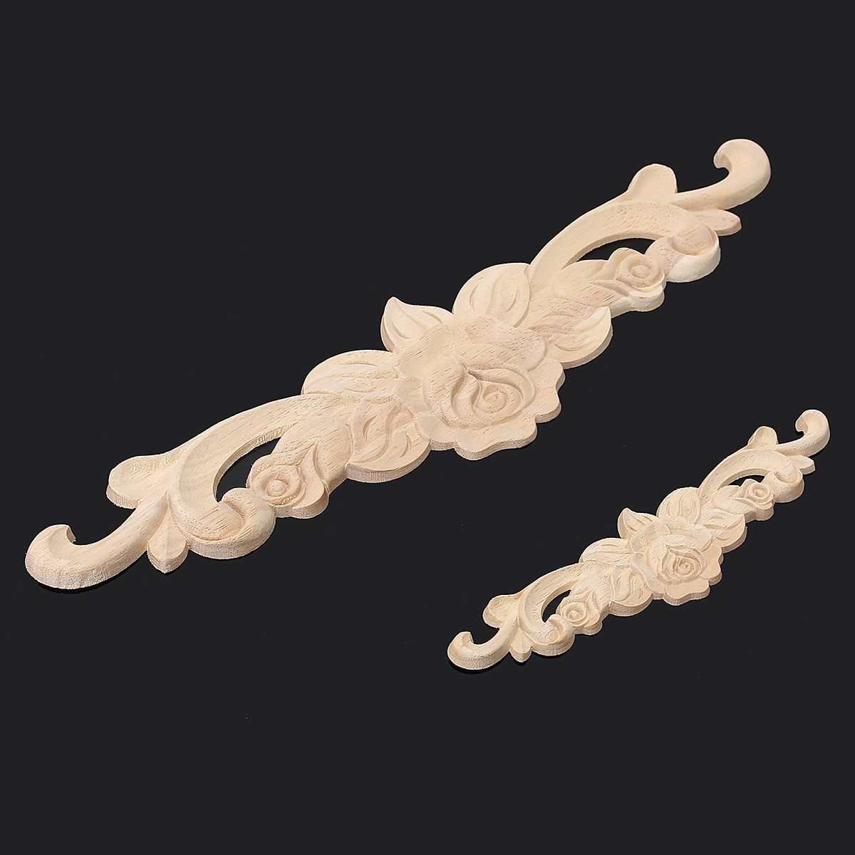 Wood-Carved-Corner-Onlay-Applique-for-Furniture-Wall-Home-Decor-Craft-1144095