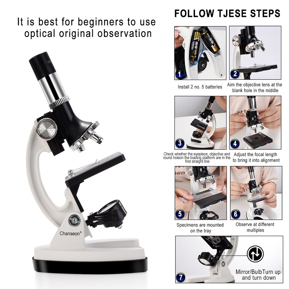 100X-1200X-Kids-Beginner-Biological-Microscope-Metal-Body-with-Phone-Holder-Adapter-Plastic-Slides-a-1594987