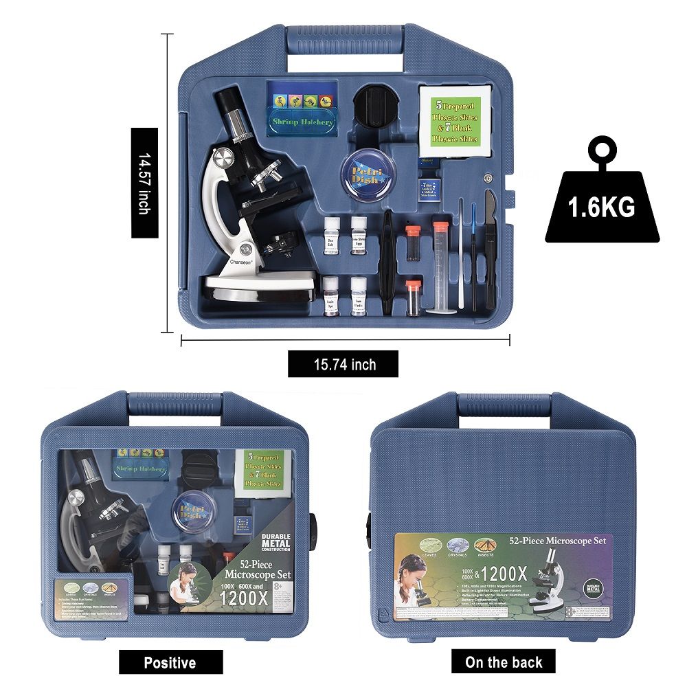 100X-1200X-Kids-Beginner-Biological-Microscope-Metal-Body-with-Phone-Holder-Adapter-Plastic-Slides-a-1594987