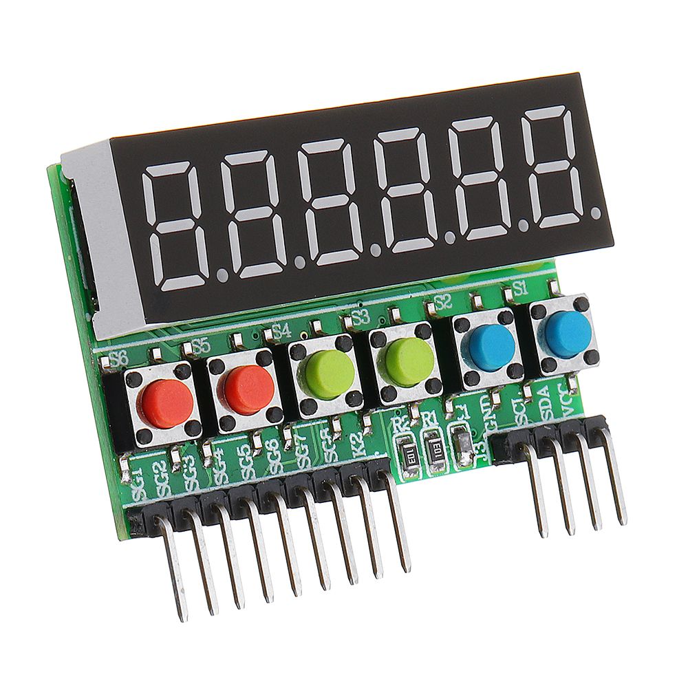 3pcs-TM1637-6-Bits-Tube-LED-Display-Key-Scan-Module-DC-33V-To-5V-Digital-IIC-Interface-Geekcreit-for-1385311