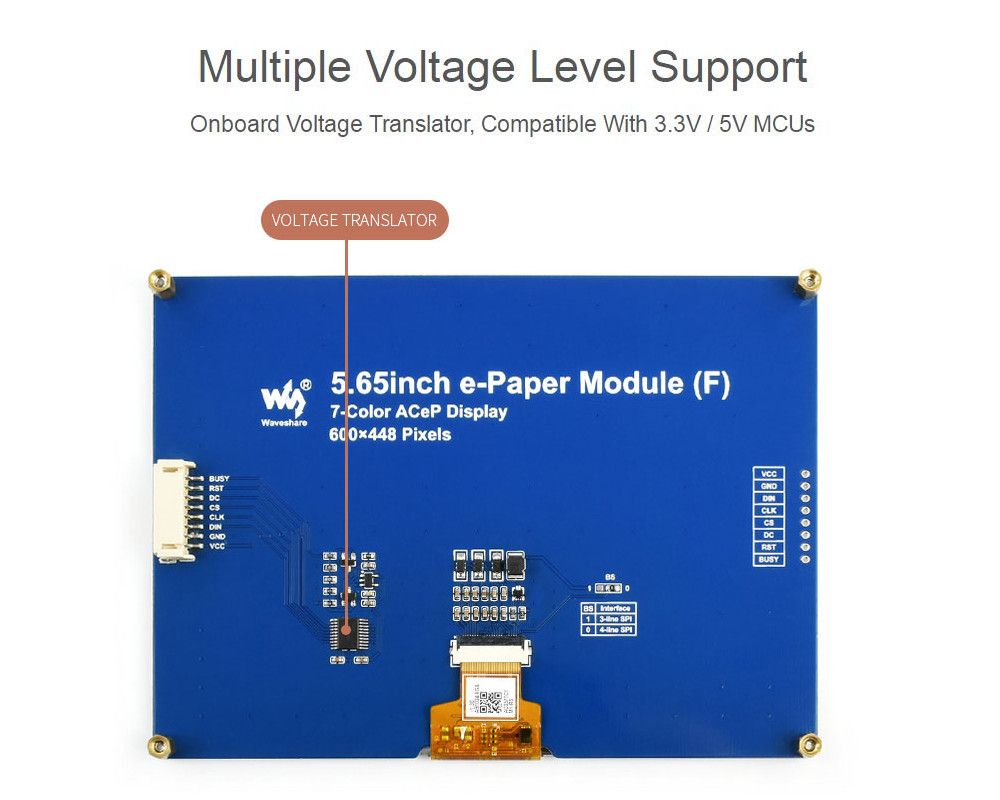 Wavesharereg-565-Inch-ACeP-7-Color-E-Paper-E-Ink-Raw-Display-600times448-Pixels-SPI-Paper-like-Modul-1774090