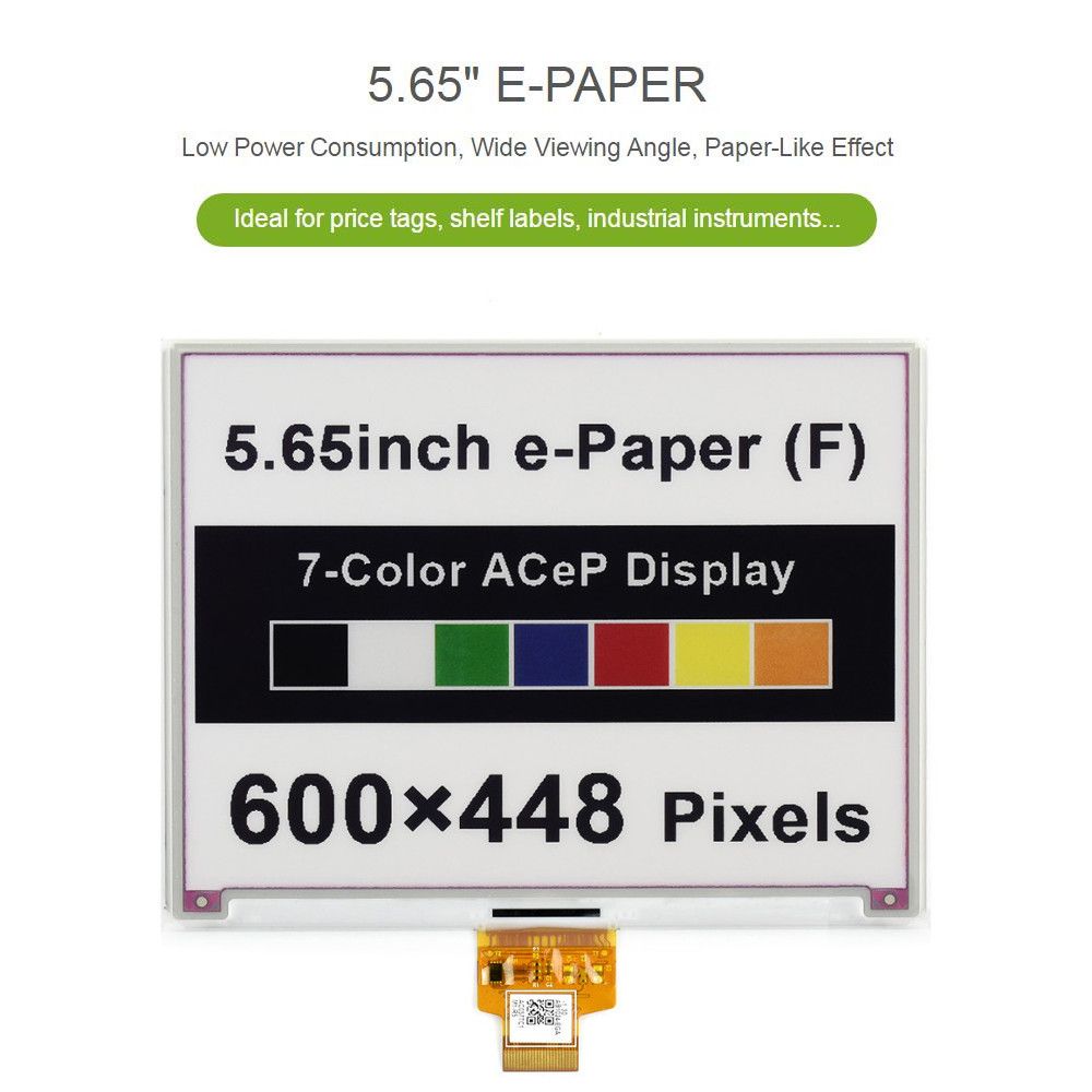 Wavesharereg-565-Inch-ACeP-7-Color-E-Paper-E-Ink-Raw-Display-600times448-Without-PCB-SPI-Paper-like--1774066