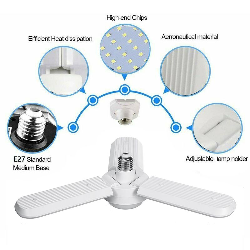 23-Leafs-LED-Foldable-Garage-Light-E26E27-Deformable-Ceiling-Fixture-Lights-Shop-Workshop-Lamp-1735739