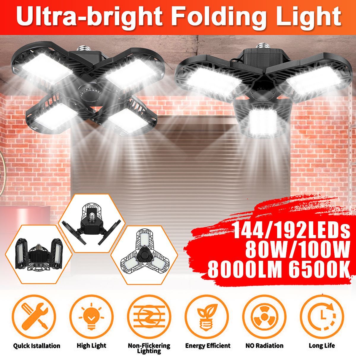 25W-30W-E27-Deformable-LED-Garage-Light-Bulb-Foldable-Fixture-Ceiling-Workshop-White-Lamp-85-265V-1697532