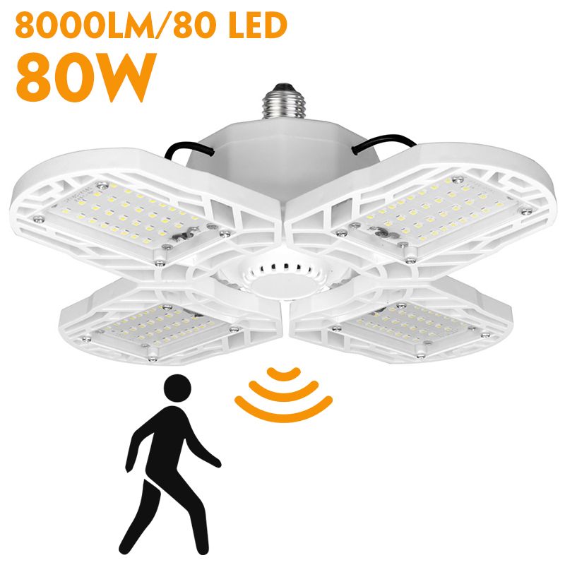 30W45W60W80W-E27-Radar-Sensor-LED-Garage-Light-Bulb-Deformable-Ceiling-Fixture-Workshop-Lamp-AC85-26-1709228