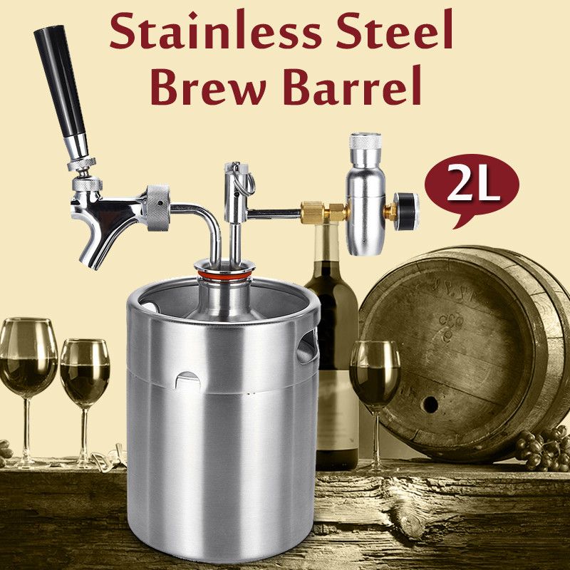 2L-Stainless-Steel-Wine-Bucket-Beer-Keg-Bottles-Growler-Homemade-Beer-Barrel-Silver-1332881