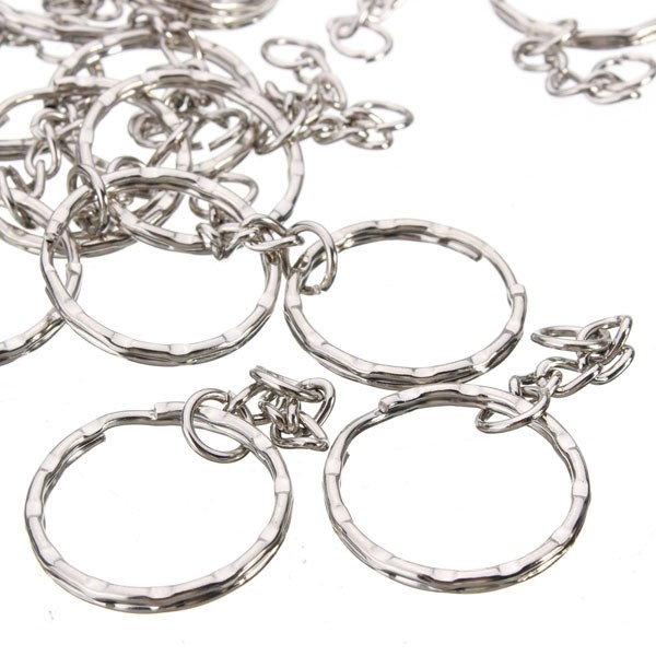 50Pcs-55mm-Keyring-Blanks-Silver-Tone-Keychain-Key-Fob-Split-Rings-4-Link-Chain-1009566