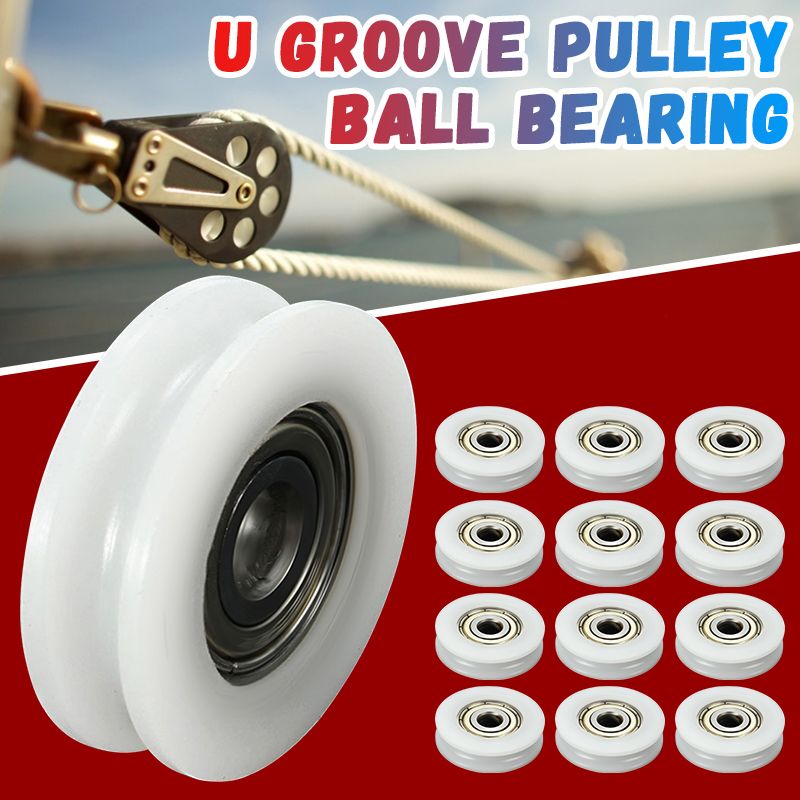 8Pcs-5x24x7mm-U-Notch-Nylon-Round-Pulley-Wheel-Roller-For-38mm-Rope-Ball-Bearing-1688652