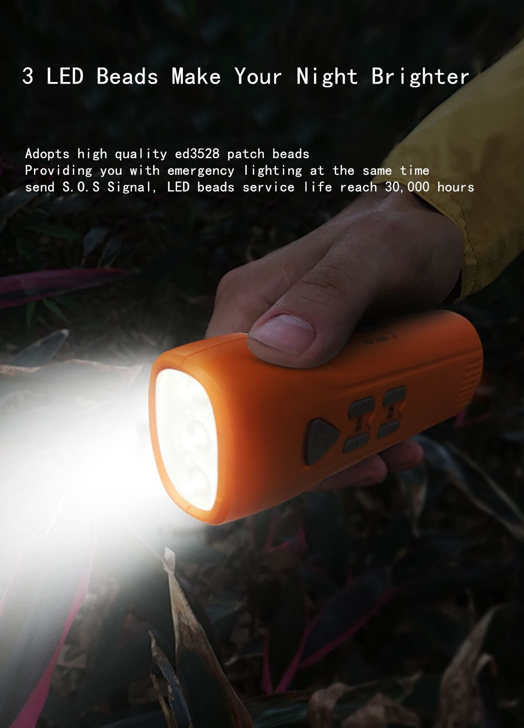 Multifunctional-Manual-Crank-Power-Generator-EDC-SOS-Emergency-Sound-Alam-LED-Flashlight-Device-From-1572667