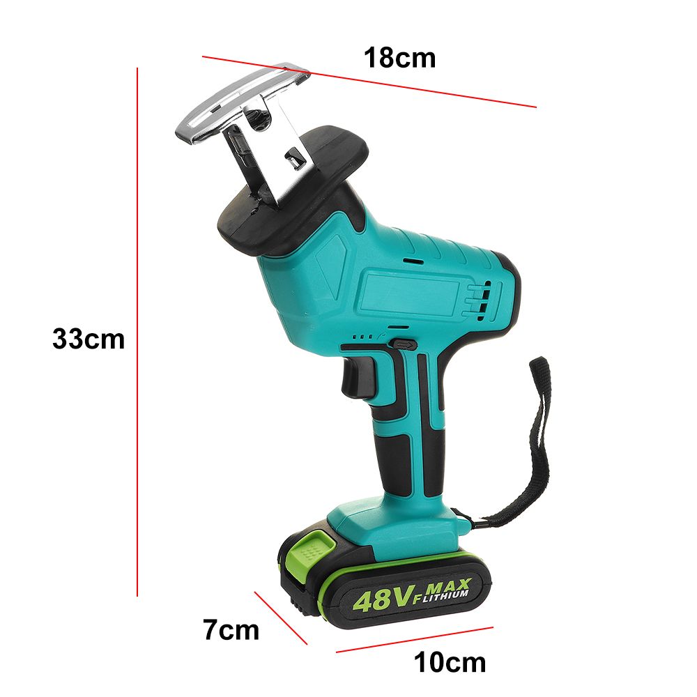 48V-12-Battery-Rechargeable-Cordless-Reciprocating-Saw-JigsawBladesLED-Light-1692721