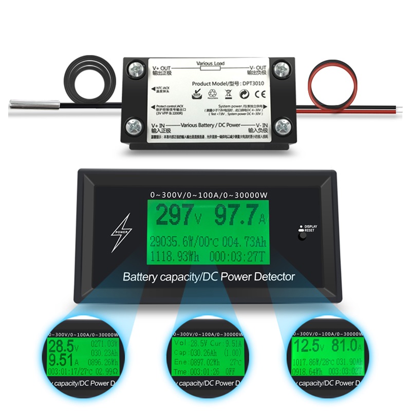 100A-300V-DC-Energy-Meter-Energy-Monitoring-8-in-1-Measurement-Voltage--Current--Power--Battery-Capa-1390444