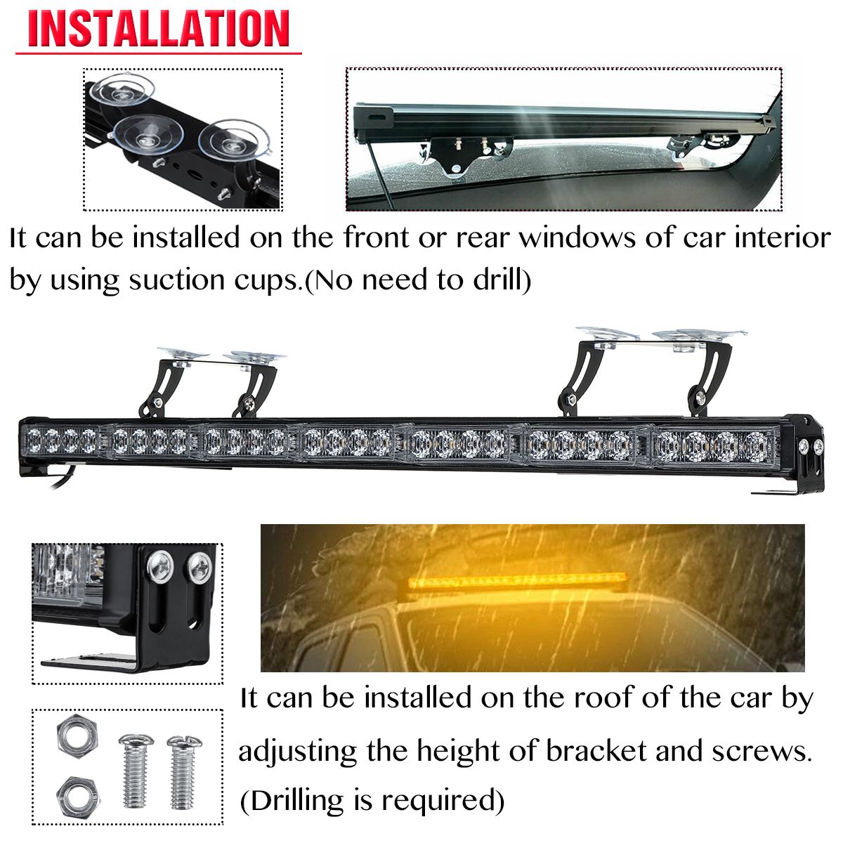 28-LED-Strobe-Light-Bar-Car-Truck-Hazard-Emergency-Warning-Windshield-Flash-1701195