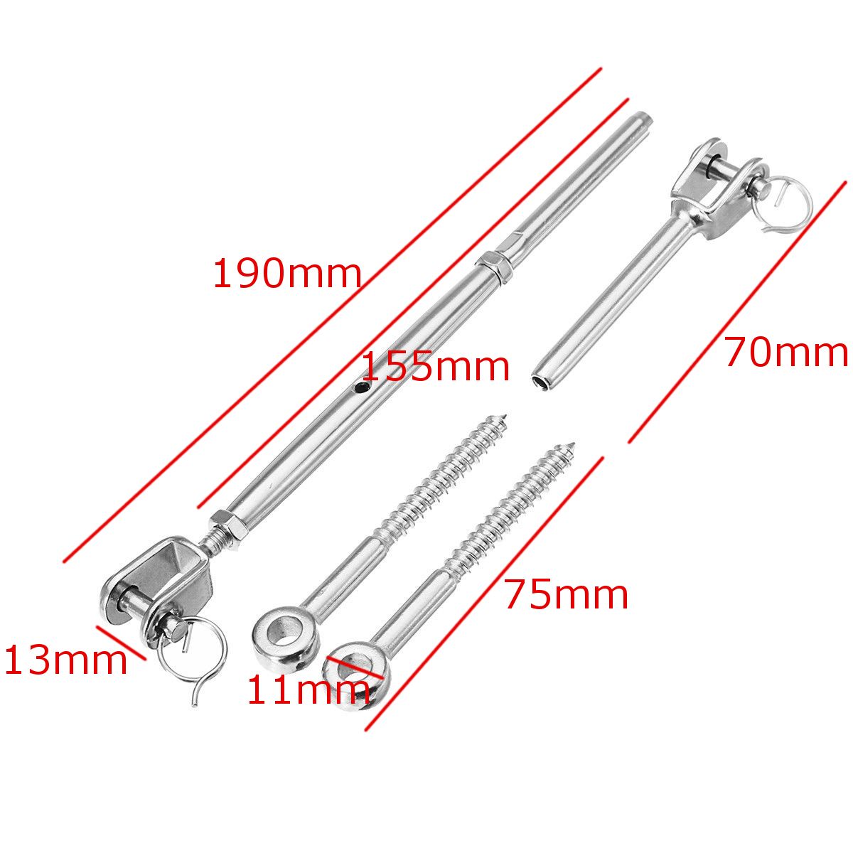 10-Sets-Stainless-Steel-Jaw-Swage-Stud-Turn-buckle-Balustrade-Rigging-for-18quot-Cable-Railing-Rail-1310902