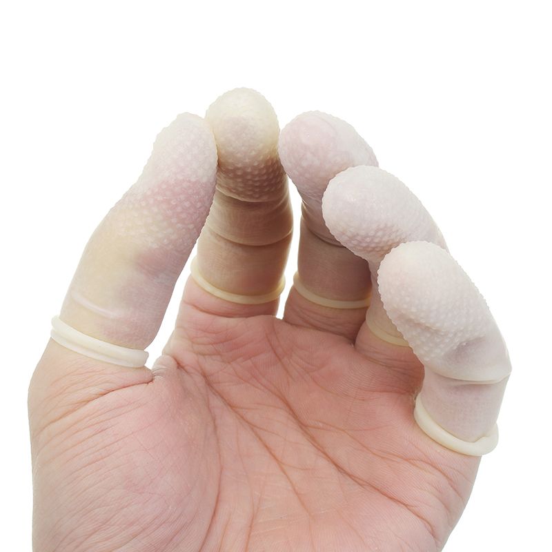 100Pcs-White-Anti-Slip-Latex-Finger-Cot-Rubber-Fingertip-Durable-Protective-Finger-Gloves-1255029