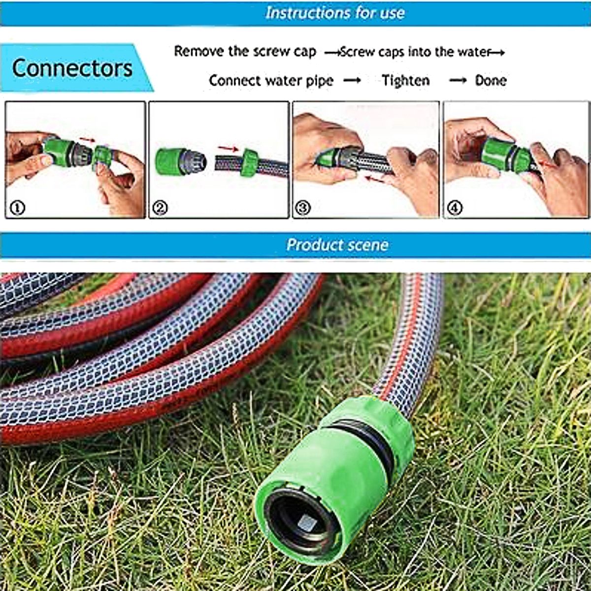 10Pcs-12-Inch-Garden-Tap-Water-Hose-Pipe-Connector-Joiner-Quick-Coupler-Adapter-1208307