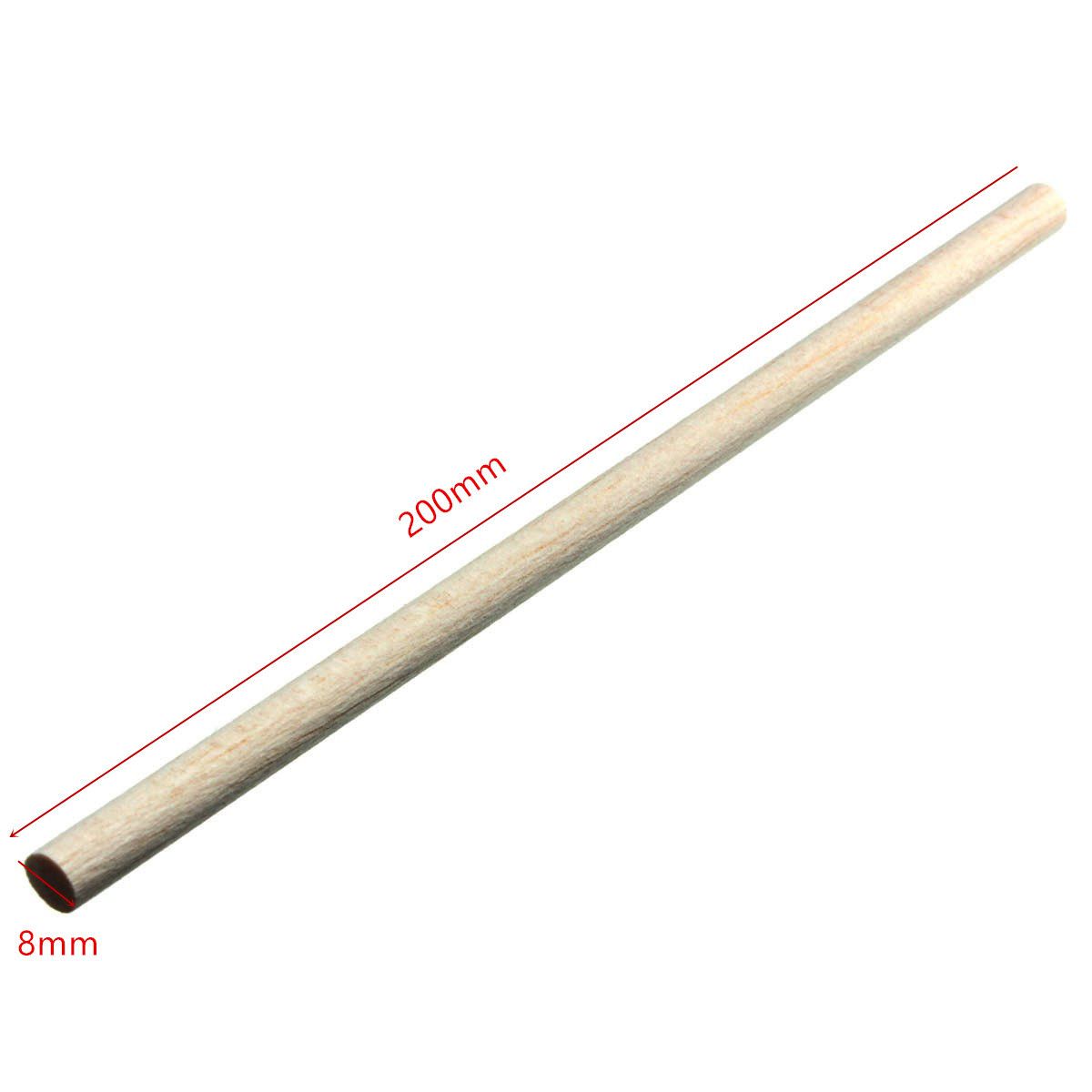 10Pcs-200mmx8mm-Round-Natural-Wood-Stick-Wooden-Dowel-Rod-for-DIY-Crafts-Model-1200278