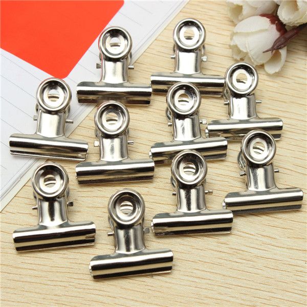 10Pcs-22mm-Stainless-Steel-Silver-Clip-Letter-Paper-File-Clamps-1068055