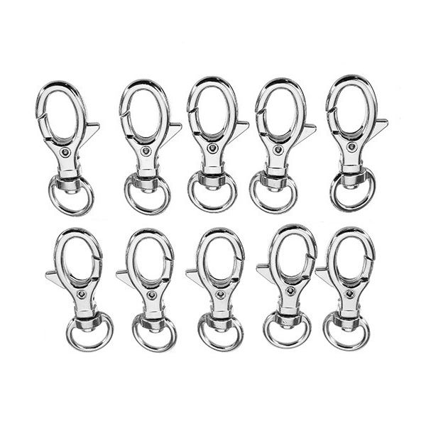 10Pcs-32mm-Silver-Zinc-Alloy-Oval-Swivel-Lobster-Claw-Clasp-Snap-Hook-with-85mm-Round-Ring-1152644