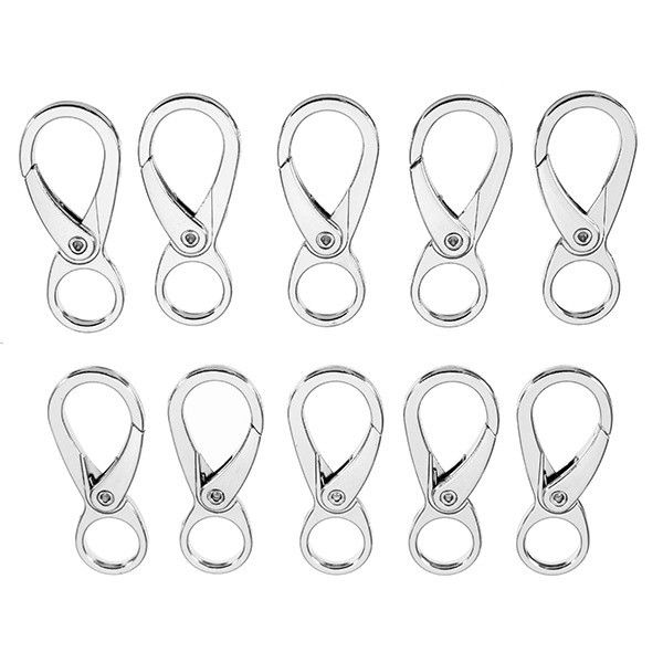 10Pcs-45mm-Silver-Zinc-Alloy-Double-Eye-Shaped-Spring-Snap-Hook-with-11mm-Round-Ring-1152646