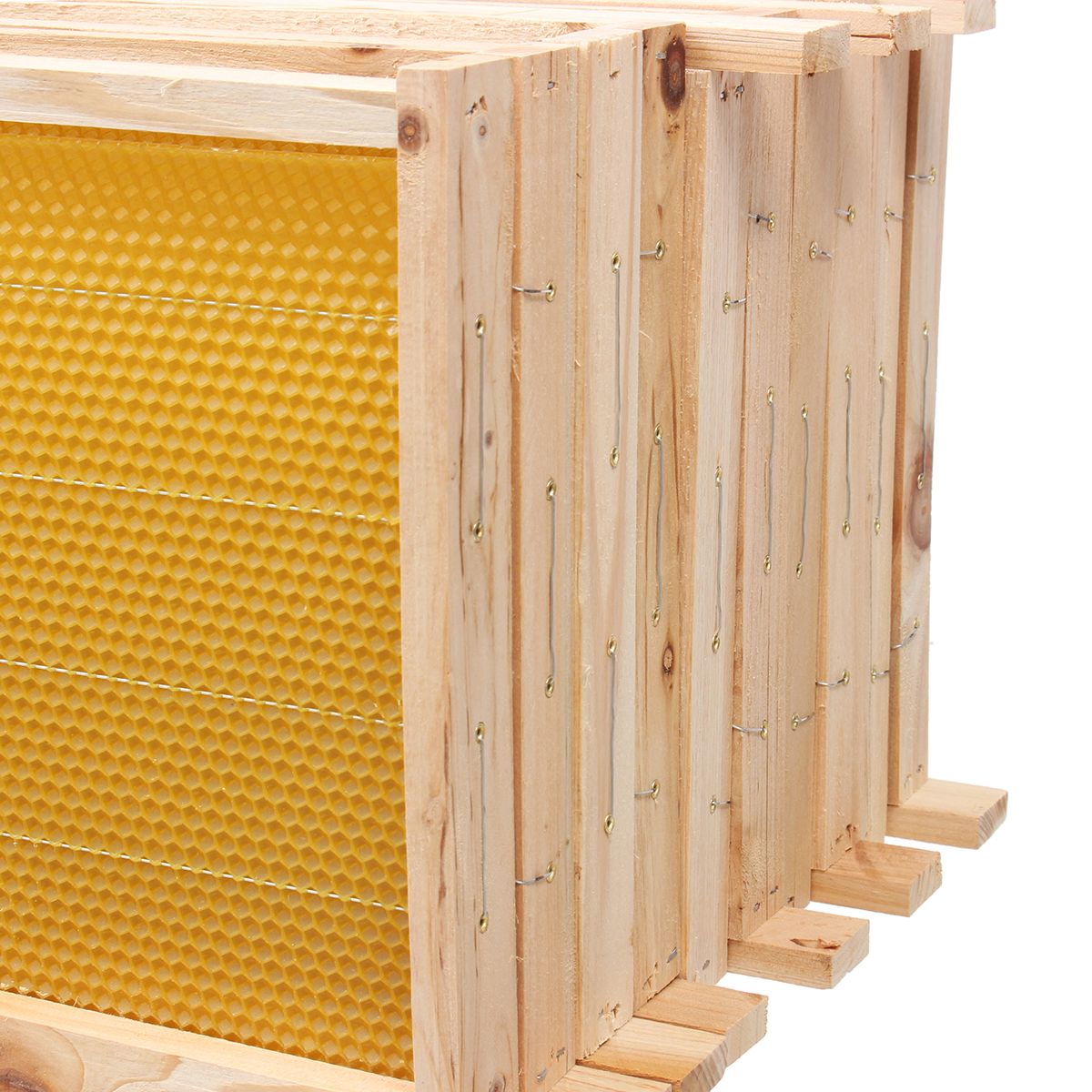 10Pcs-Bees-Wax-Foundation-Sheets-Wood-Beekeeping-Pine-Beehive-Frame-49X235-cm-1711709