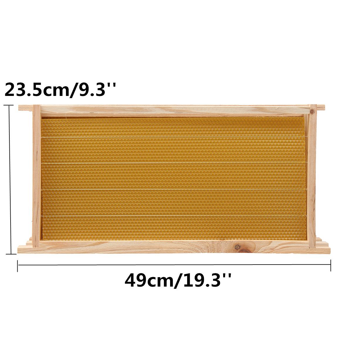 10Pcs-Bees-Wax-Foundation-Sheets-Wood-Beekeeping-Pine-Beehive-Frame-49X235-cm-1711709