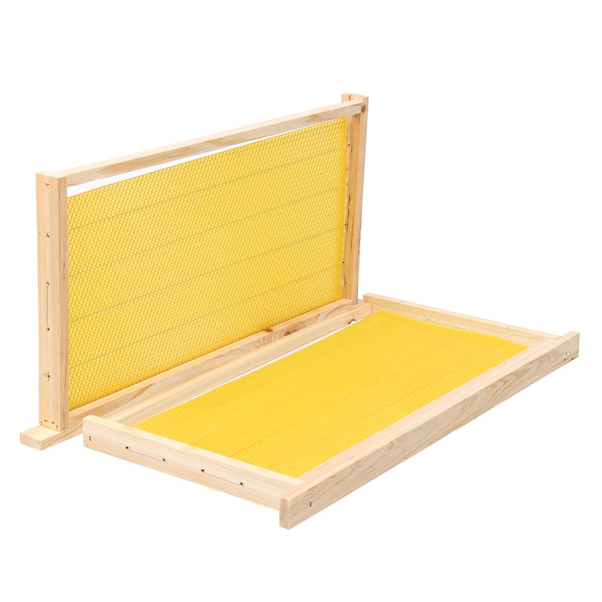 10Pcs-Bees-Wax-Foundation-Sheets-Wood-Beekeeping-Pine-Beehive-Frame-49X235-cm-1711709