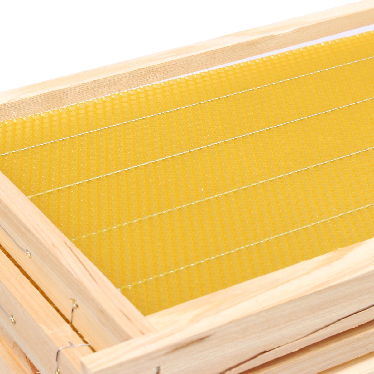 10Pcs-Bees-Wax-Foundation-Sheets-Wood-Beekeeping-Pine-Beehive-Frame-49X235-cm-1711709