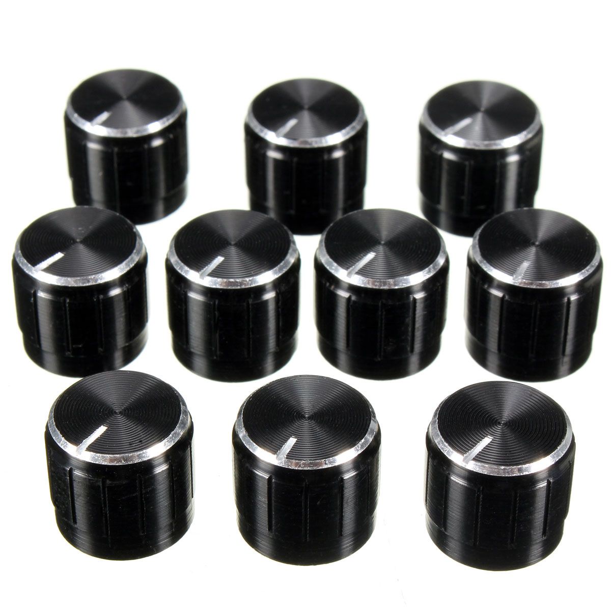 10Pcs-Black-Volume-Control-Knob-For-6mm-Knurled-Shaft-Potentiometer-Rotary-Knobs-1322972