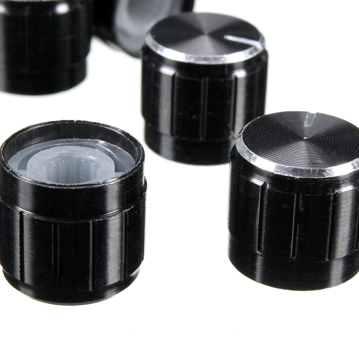 10Pcs-Black-Volume-Control-Knob-For-6mm-Knurled-Shaft-Potentiometer-Rotary-Knobs-1322972