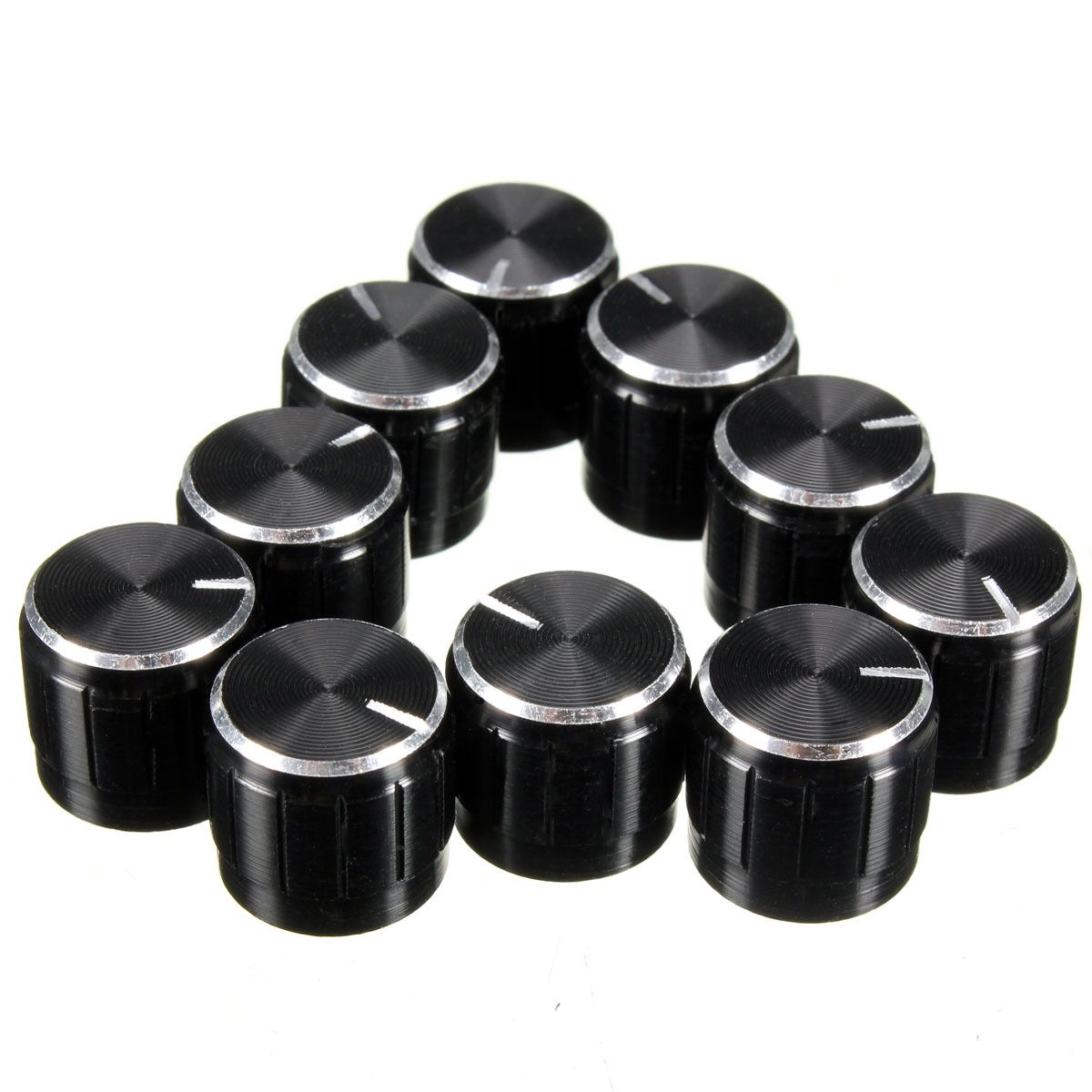 10Pcs-Black-Volume-Control-Knob-For-6mm-Knurled-Shaft-Potentiometer-Rotary-Knobs-1322972