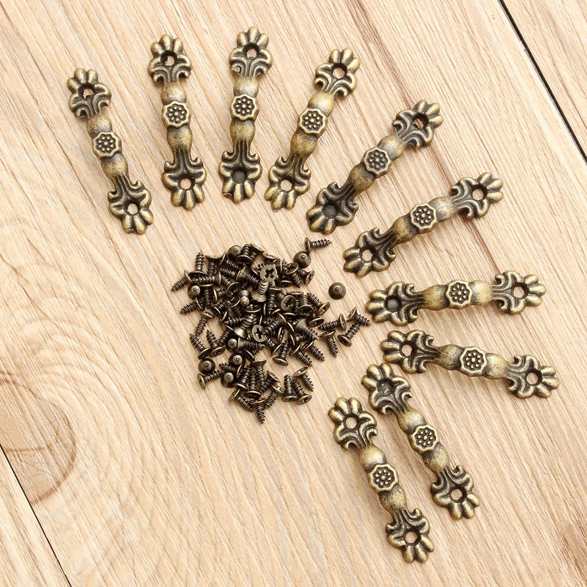 10Pcs-Bronze-Zinc-Alloy-Drawer-Cabinet-Handle-Knob-Furniture-Hardware-Pull-Handle-with-Screws-1248064