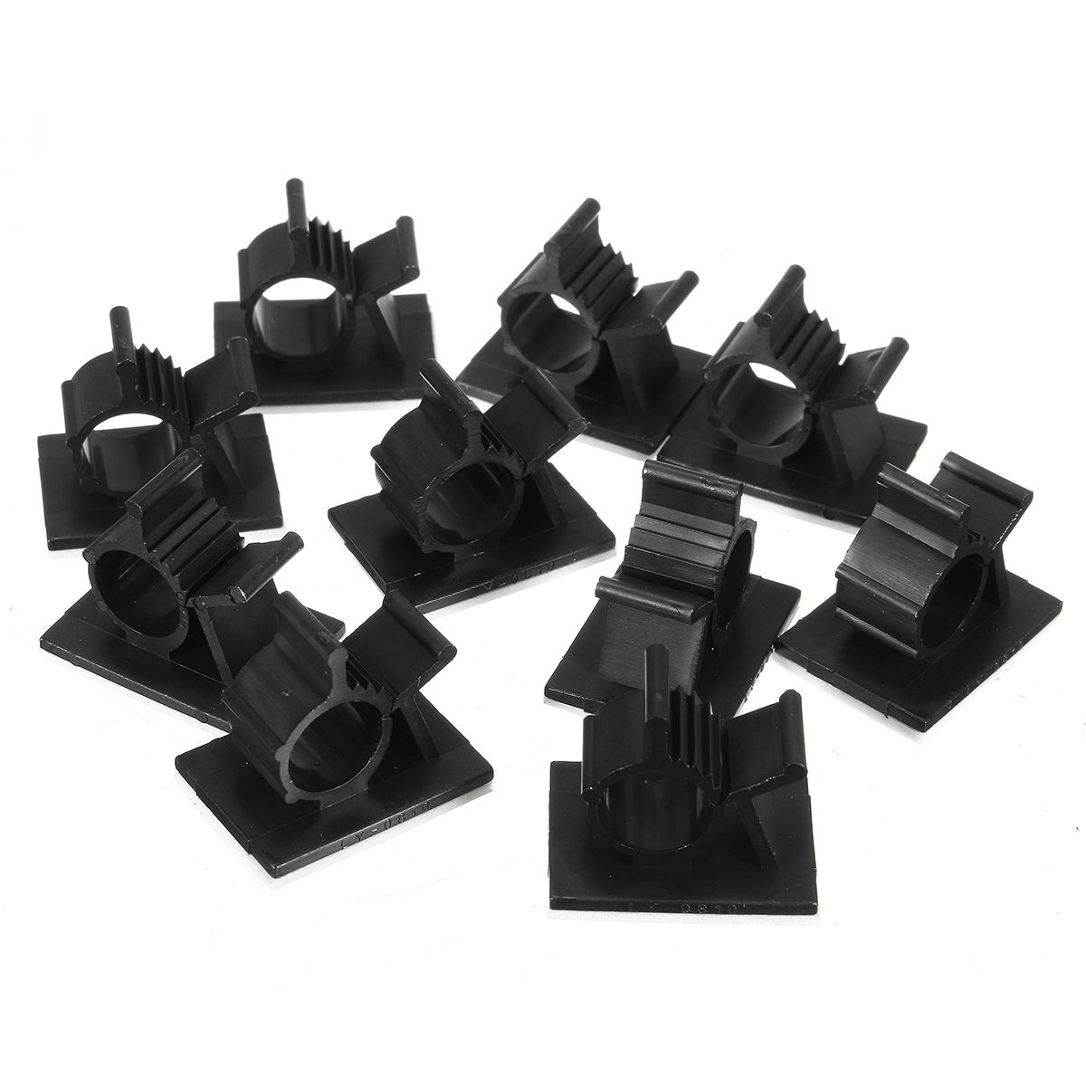 10Pcs-Cable-Cord-Fasteners-Holder-Adhesive-Black-Tie-Clips-Clamp-1122444