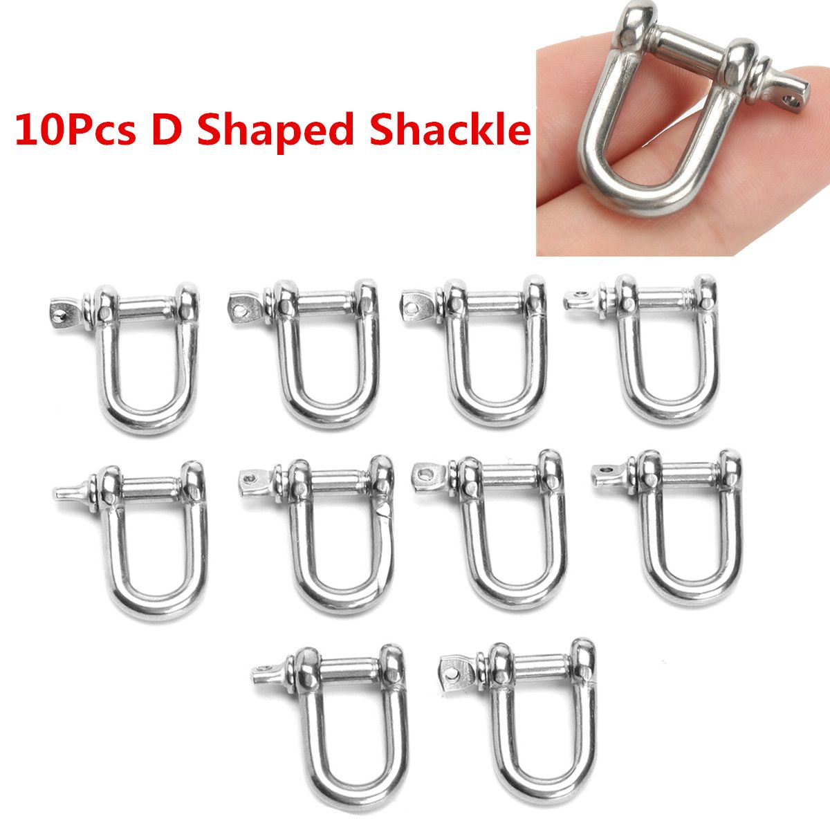 10Pcs-Stainless-Steel-316-D-Ring-Anchor-Shackle-Screw-Pin-for-Paracord-Bracelets-1297745