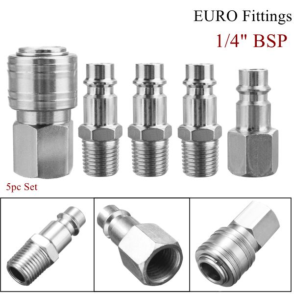 14-EURO-Air-BSP-Hose-Compressor-Tail-Airline-Fitting-Quick-Connector-Release-1082845