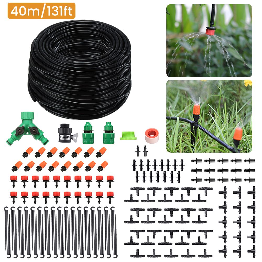 157Pcs-Micro-Drip-Irrigation-System-Plant-Self-Watering-Garden-40M-Hose-Kit-1304770