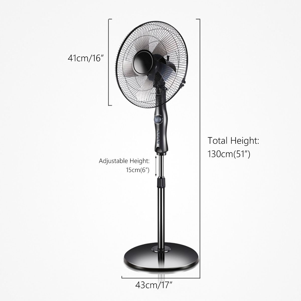 16-inch-Floor-Fan-Stand-Timer-Fan-15cm-Adjustable-Height-amp-Angle-with-Remote-Control-1568417
