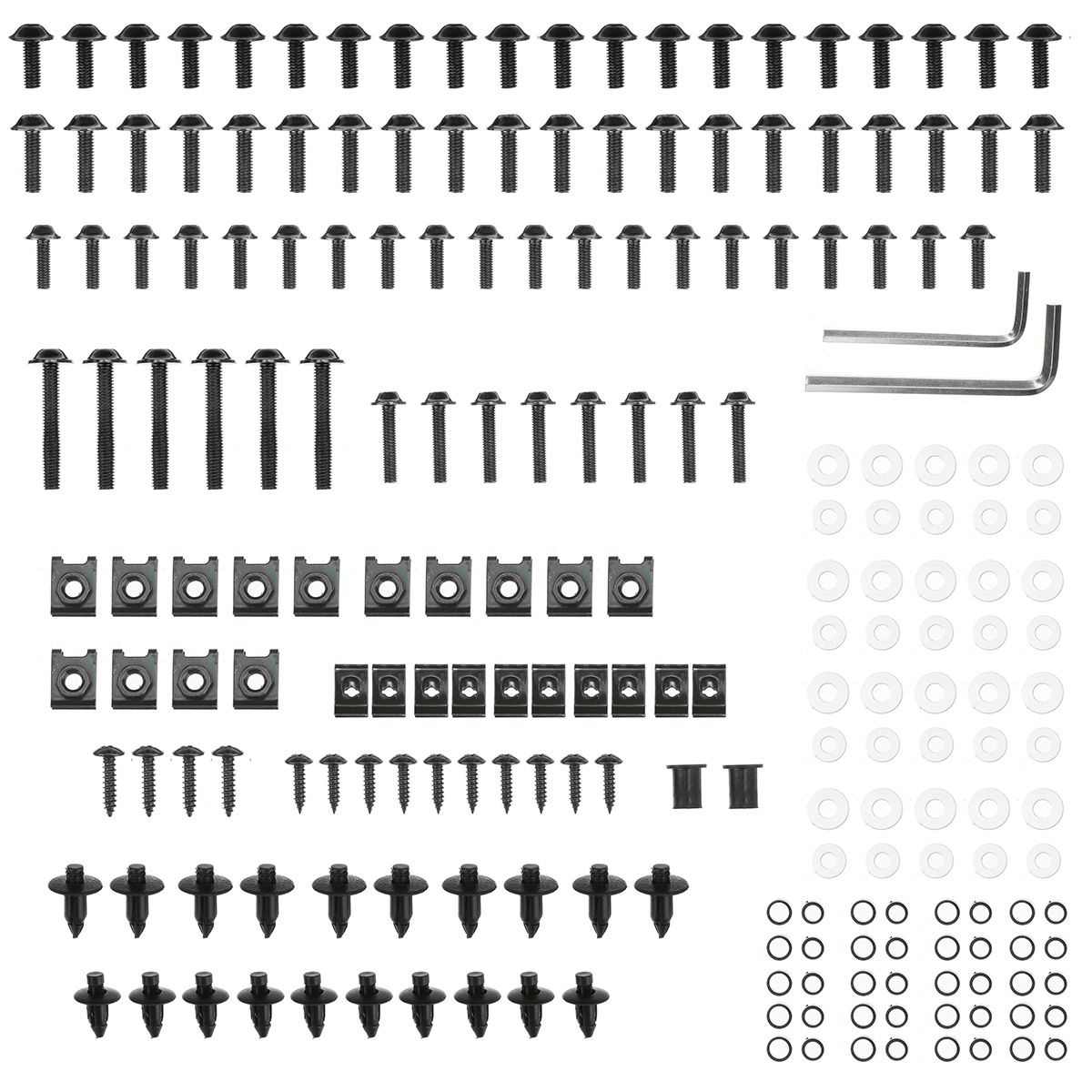 198PCS-Motorcycle-Nylon-Washer-KitFairing-Bolts-Screws-Retainer-Fastener-Clips-1736343