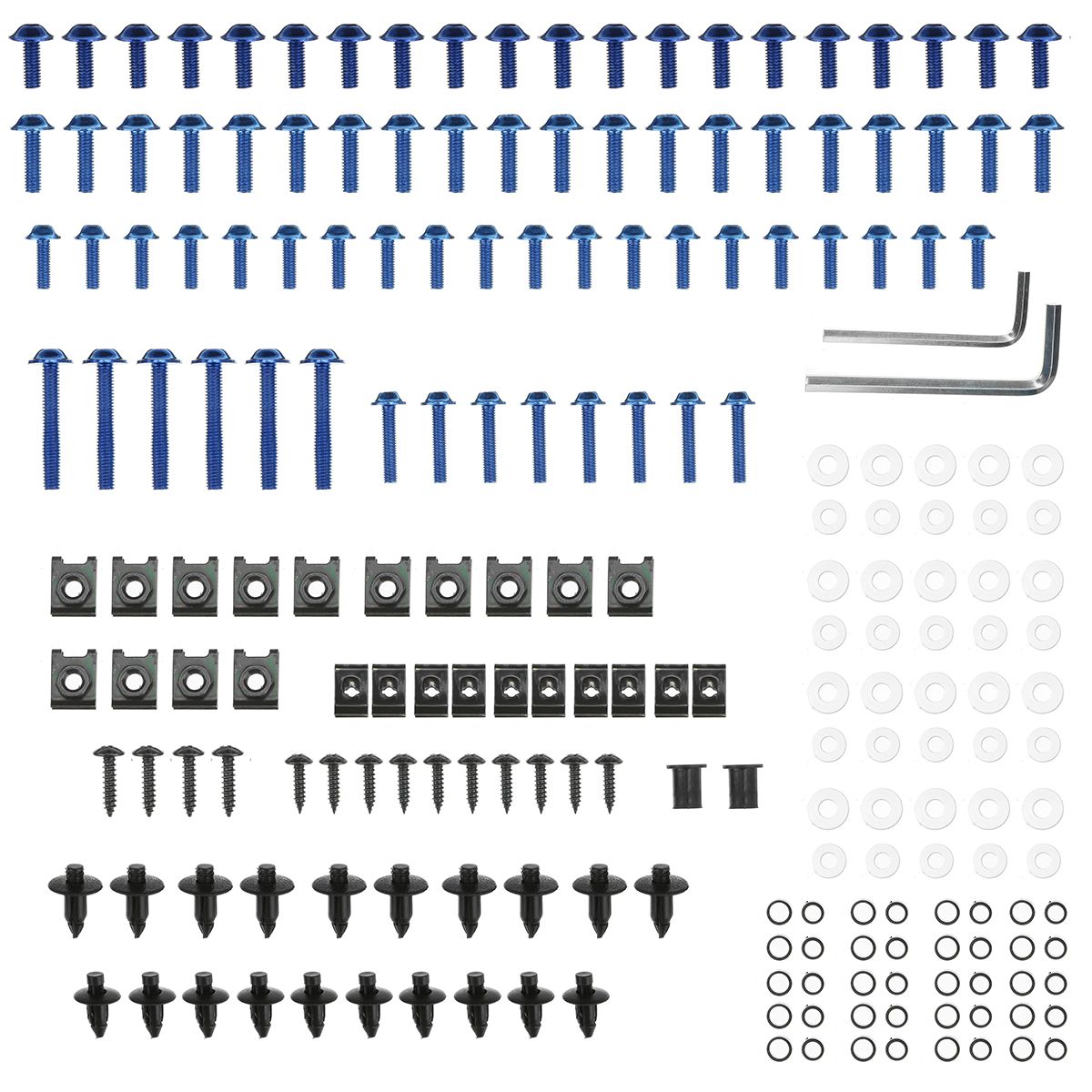 198PCS-Motorcycle-Nylon-Washer-KitFairing-Bolts-Screws-Retainer-Fastener-Clips-1736343