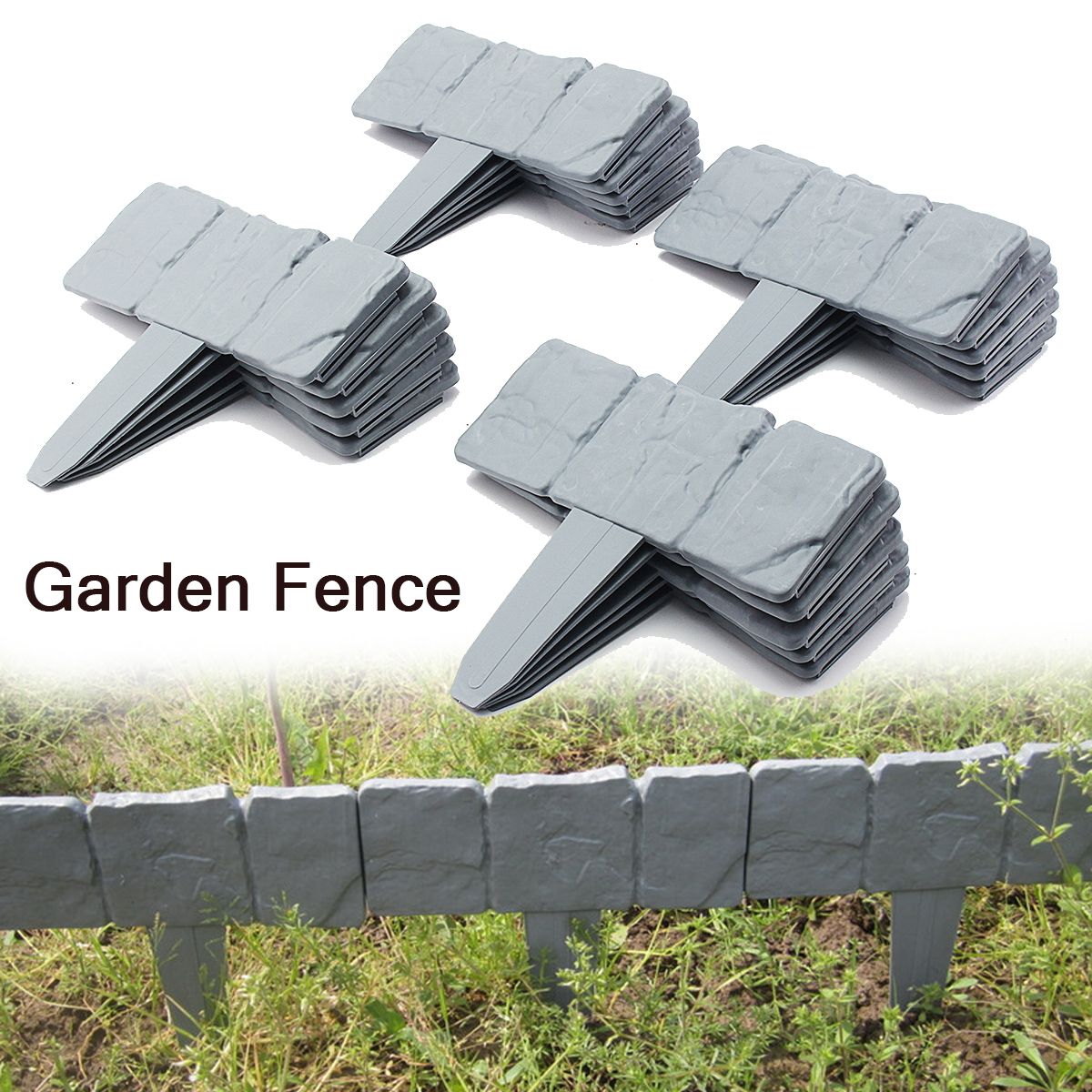 20Pcs-Garden-Fence-Edging-Cobbled-Stone-Effect-Plastic-Lawn-Edging-Plant-Border-Decorations-1349118