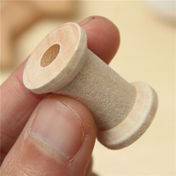 20Pcs-Vintage-Wooden-Sewing-Machine-Bobbins-Spools-Reels-1068056