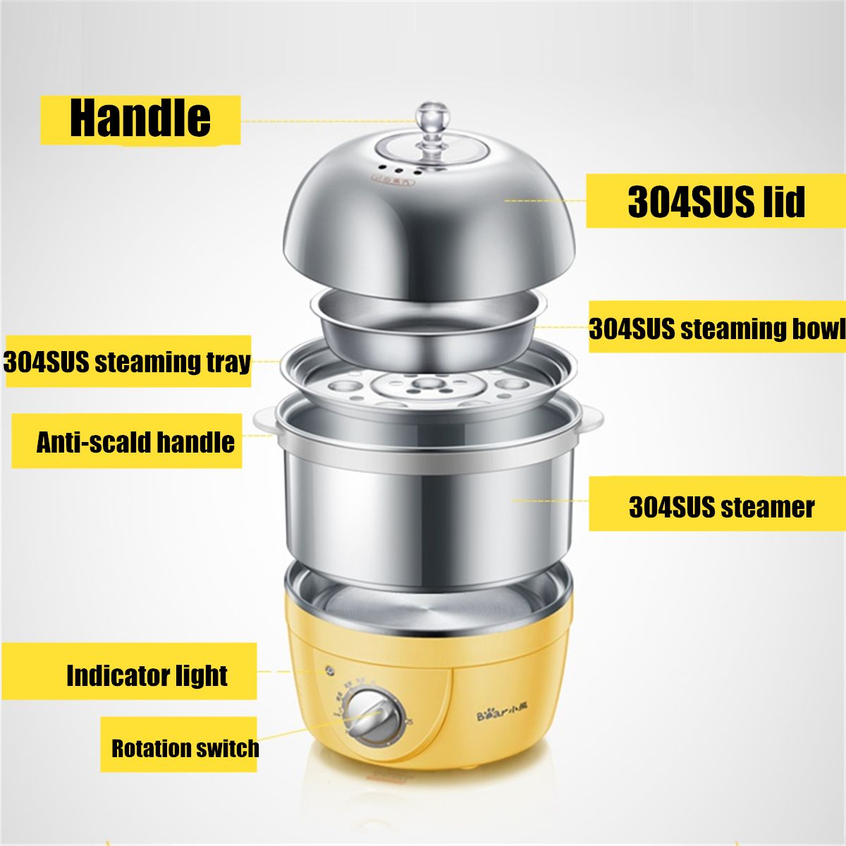 220V-360W-Yellow-Stainless-Steel-Egg-Boiler-Machine-Multi-function-with-Automatic-Power-Off-for-14Pc-1481736