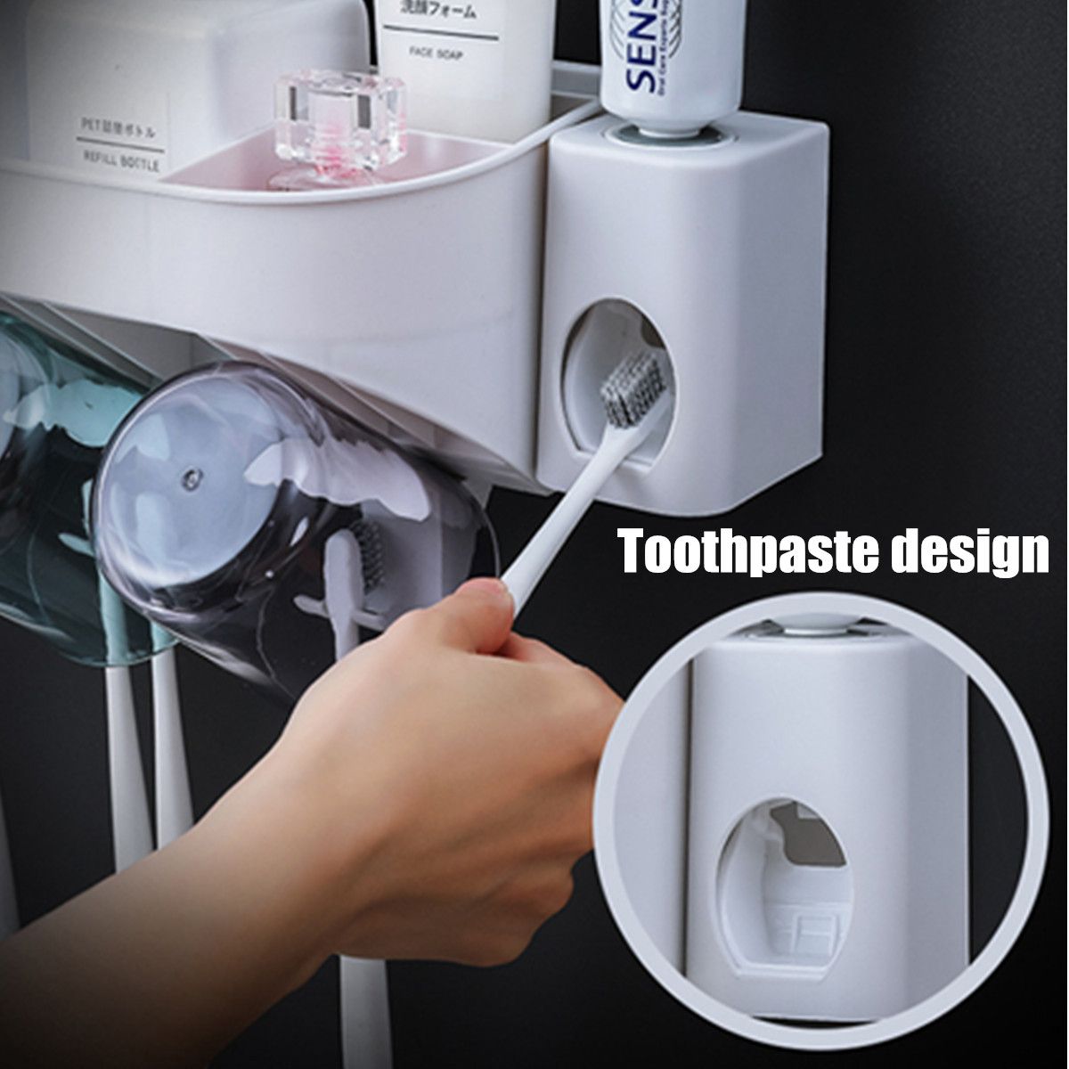 234-Cups-Automatic-Toothpaste-Toothbrush-Holder-Wall-Hanging-Hair-Dryer-Rack-1528060