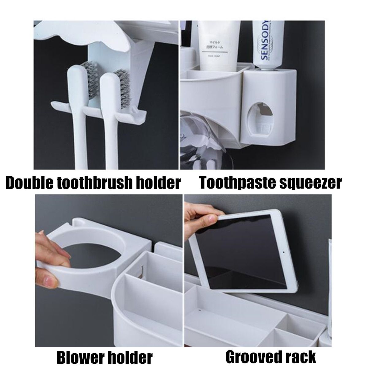 234-Cups-Automatic-Toothpaste-Toothbrush-Holder-Wall-Hanging-Hair-Dryer-Rack-1528060