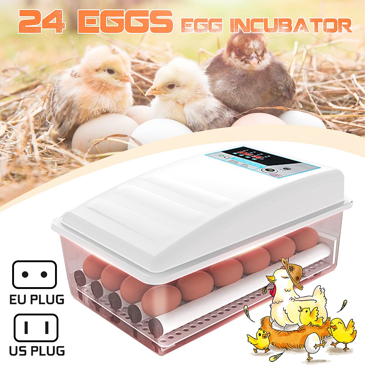 24Egg-Turning-Incubators-Bird-Chicken-Duck-Poultry-Hatcher-wTemperature-Control-1719575