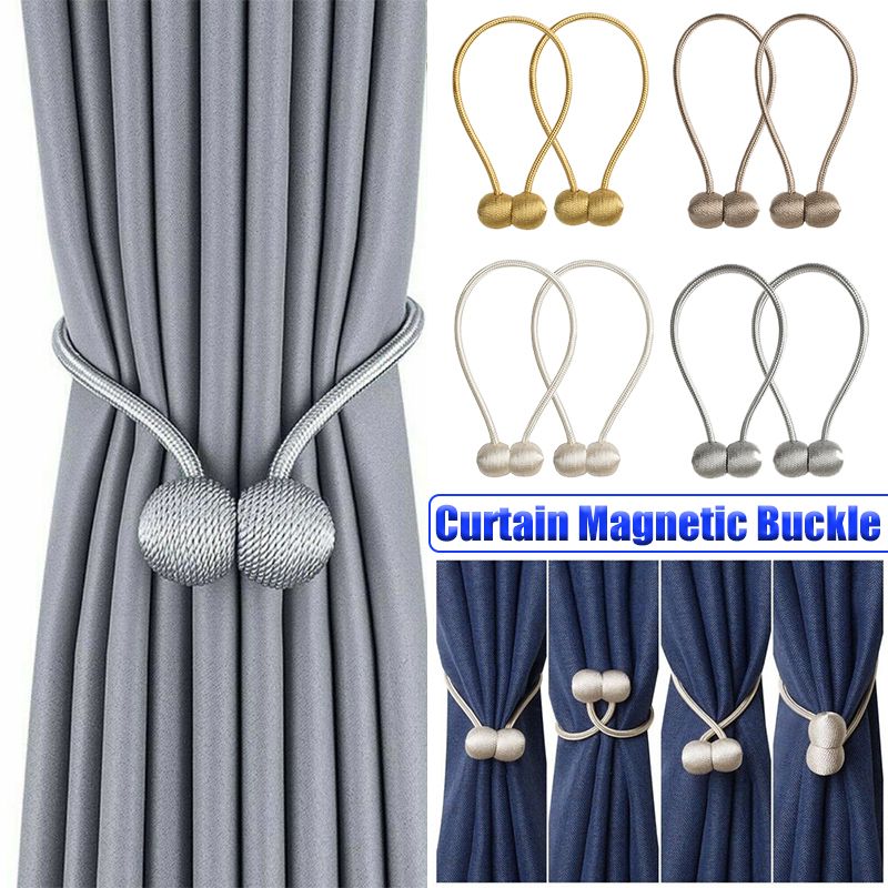 2Pack-Magnetic-Ball-Curtain-Tiebacks-Tie-Backs-Buckle-Clips-Holdbacks-4-Colours-1708452