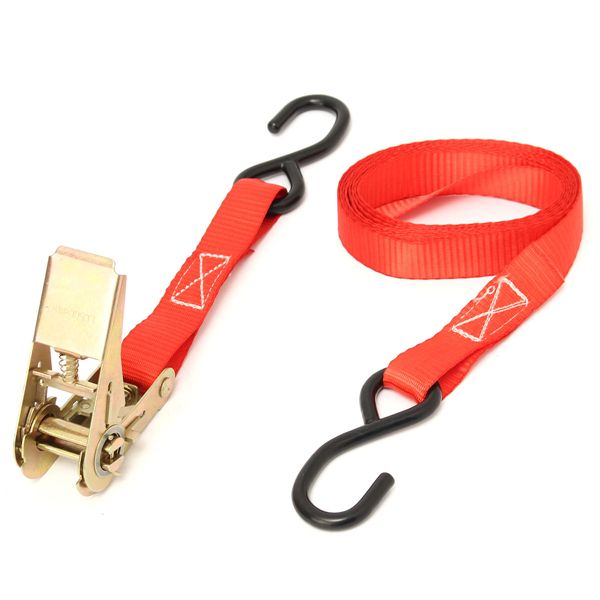 2Pcs-1-inch-10Ft-Ratchet-Tie-Down-With-S-Hook-Cargo-Hauling-Truck-Strap-Tensioner-1069623