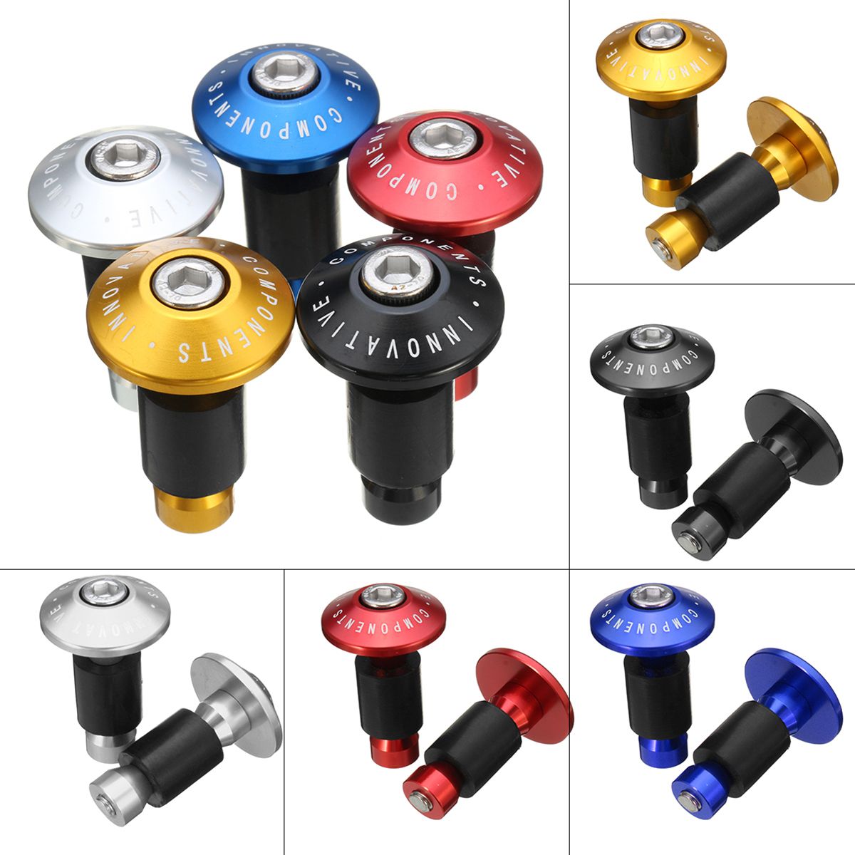 2Pcs-22mm-CNC-Parts-Road-MTB-Handlebar-Cap-Hand-Grips-Bar-End-Plugs-1286639