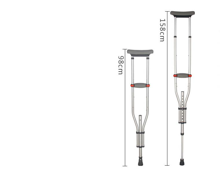 2Pcs-Adjustable-Height-Underarm-Crutched-Aluminium-Alloy-Material-Walking-Stick-Tools-Kit-1395967