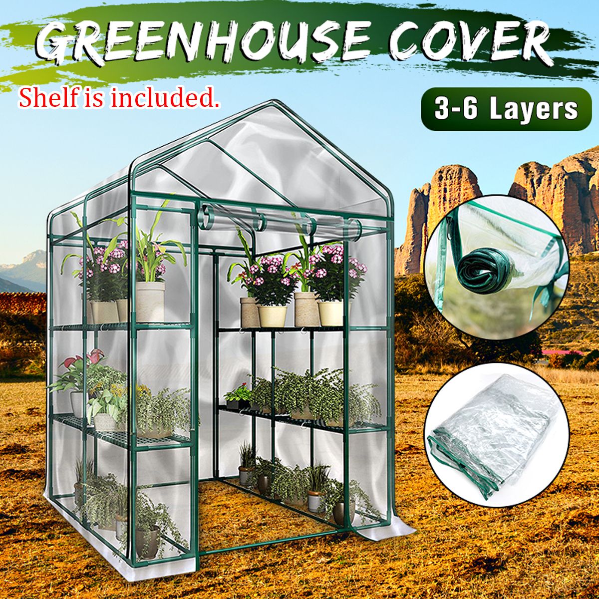 3-Tier-Greenhouse-6-Shelves-PVC-Cover-Garden-Cover-Plants-Flower-House-w-Shelf-1725352