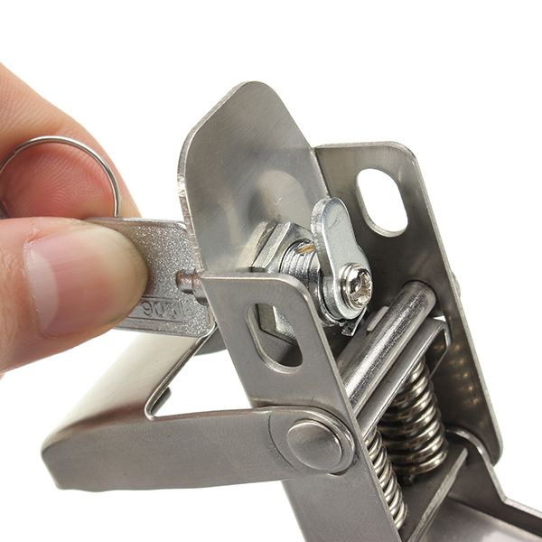 304-Stainless-Steel-Concealed-Toggle-Latch-Safety-Catch-Key-Locking-Spring-Loaded-1141159